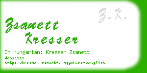 zsanett kresser business card